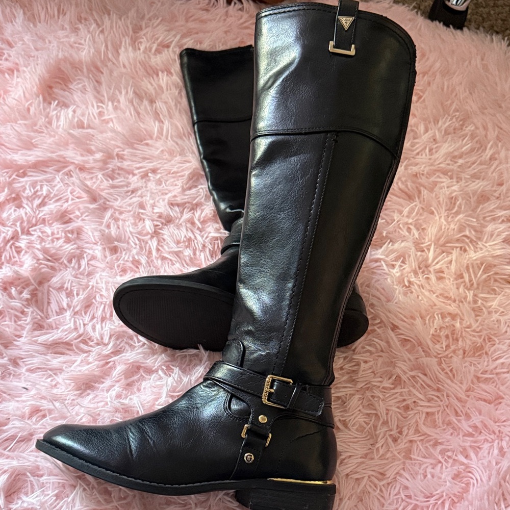 Vintage Guess Black Over the Knee Boots